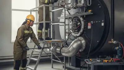 Boiler repair technician servicing Hoboken, NJ home heating system for reliable winter warmth
