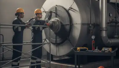 Boiler repair technician servicing a Hoboken, NJ home heating system for reliable winter comfort