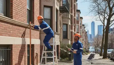 Plumber repairing a leak in Hoboken, NJ for residential plumbing service