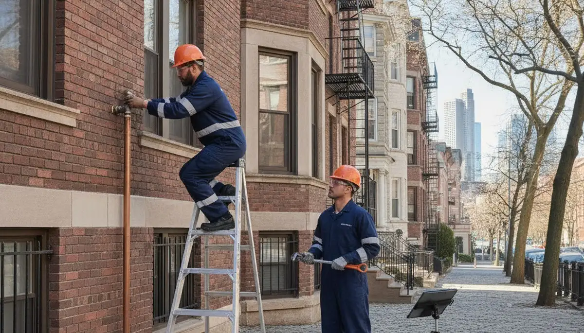 Plumber repairing a pipe in Hoboken, NJ for plumbing repair services