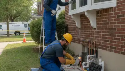 Plumber repairing a leak in Hoboken, NJ for reliable plumbing service
