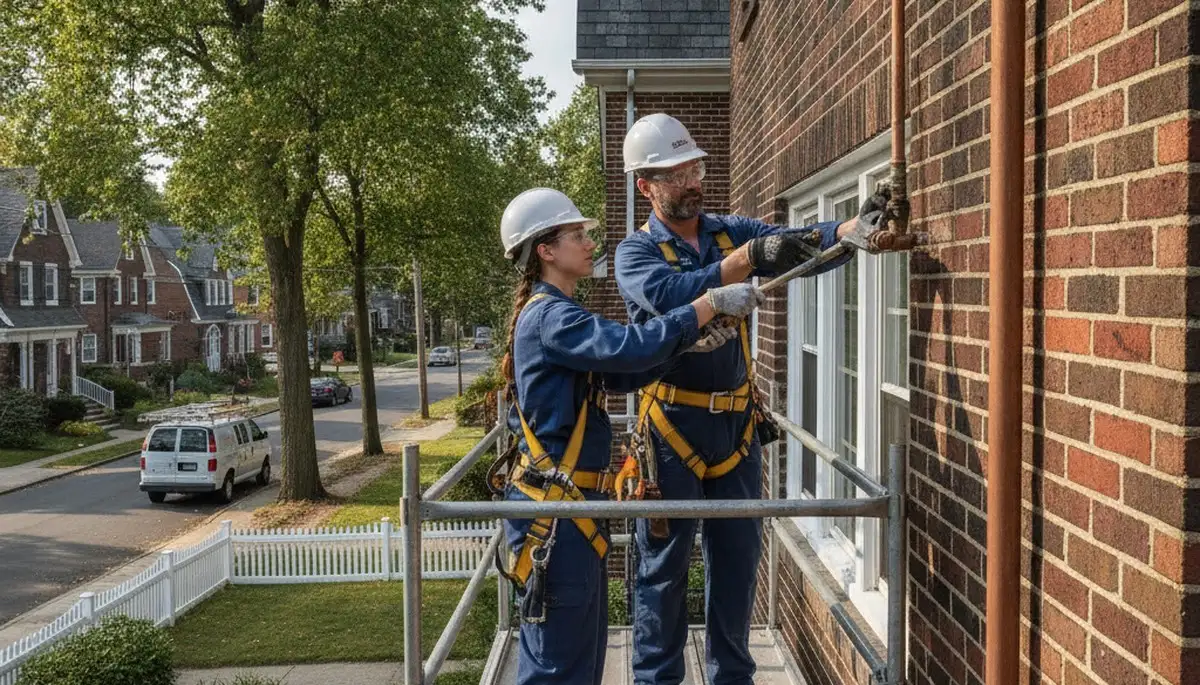 Professional plumber repairing a sink in Hoboken, NJ for fast plumbing service