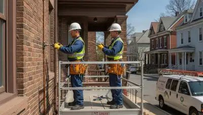 Plumber repairing a leak in Hoboken, NJ for fast residential plumbing service