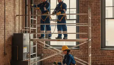 Professional Hoboken NJ plumber repairing a leak in a residential plumbing system