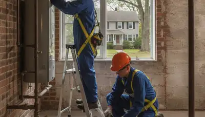 Professional Hoboken NJ plumber repairing a plumbing fixture for residential service
