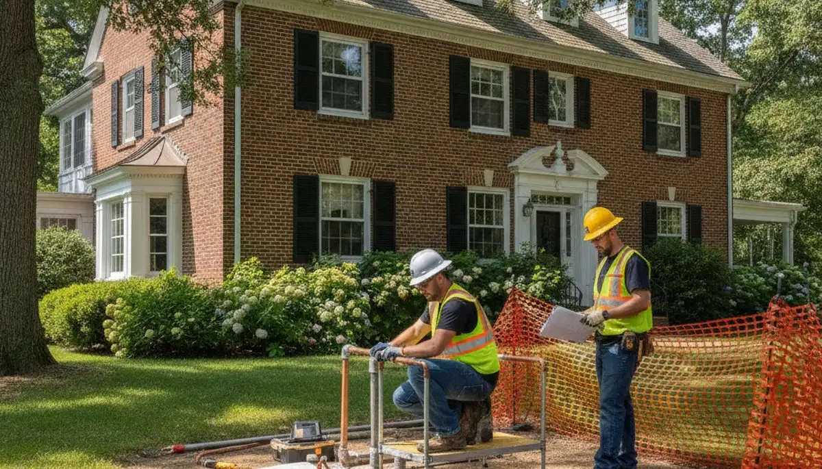 Plumber repairing a pipe in Hoboken, NJ for plumbing service call