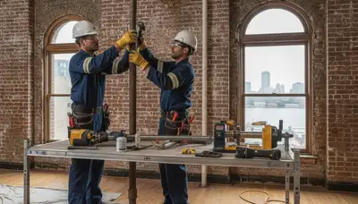 Professional plumber repairing a sink leak in Hoboken, NJ for plumbing repair service