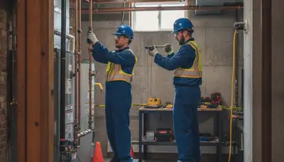 Plumber repairing a leak in Hoboken, NJ for fast residential plumbing service