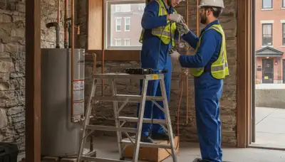 Plumber repairing a pipe in Hoboken, NJ for reliable plumbing service