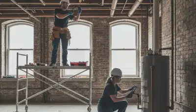 Plumber repairing a pipe in Hoboken, NJ for residential plumbing service
