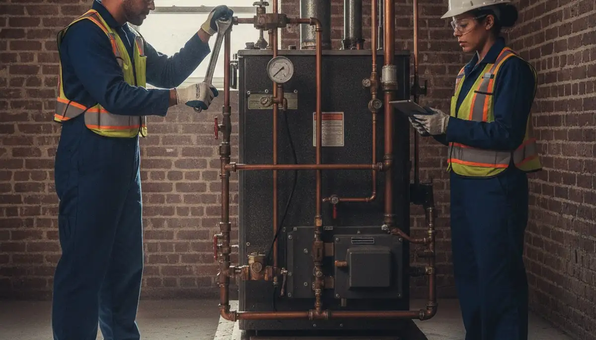 Hoboken, NJ plumber repairing a residential pipe for fast plumbing service