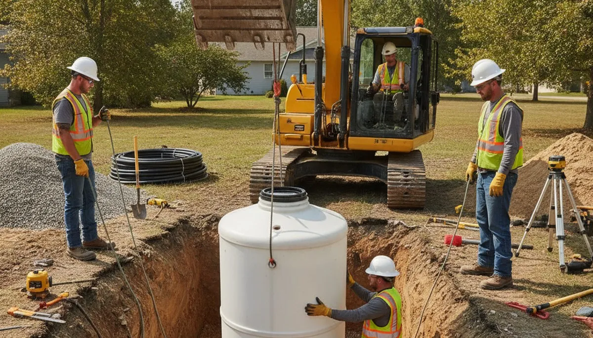 Septic tank installation for Hoboken, NJ homes by On Call Plumbers, plumbing repair service